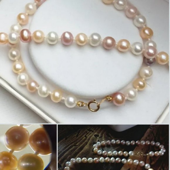 ANTIQUE Pearl Bracelets14k G - Multi ToneHand Tied SilkLuxury Pearls